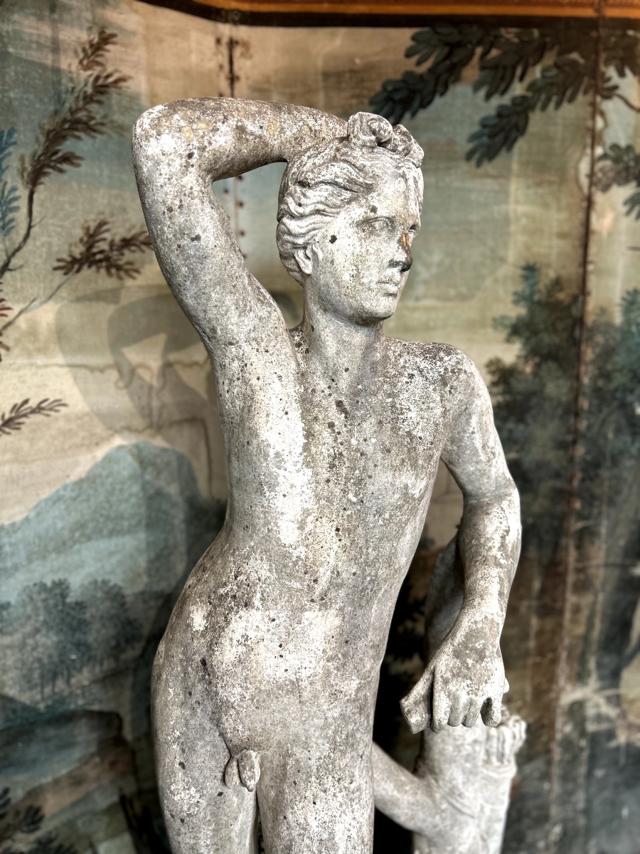 Apollo, Garden Sculpture, Circa 1900-photo-3