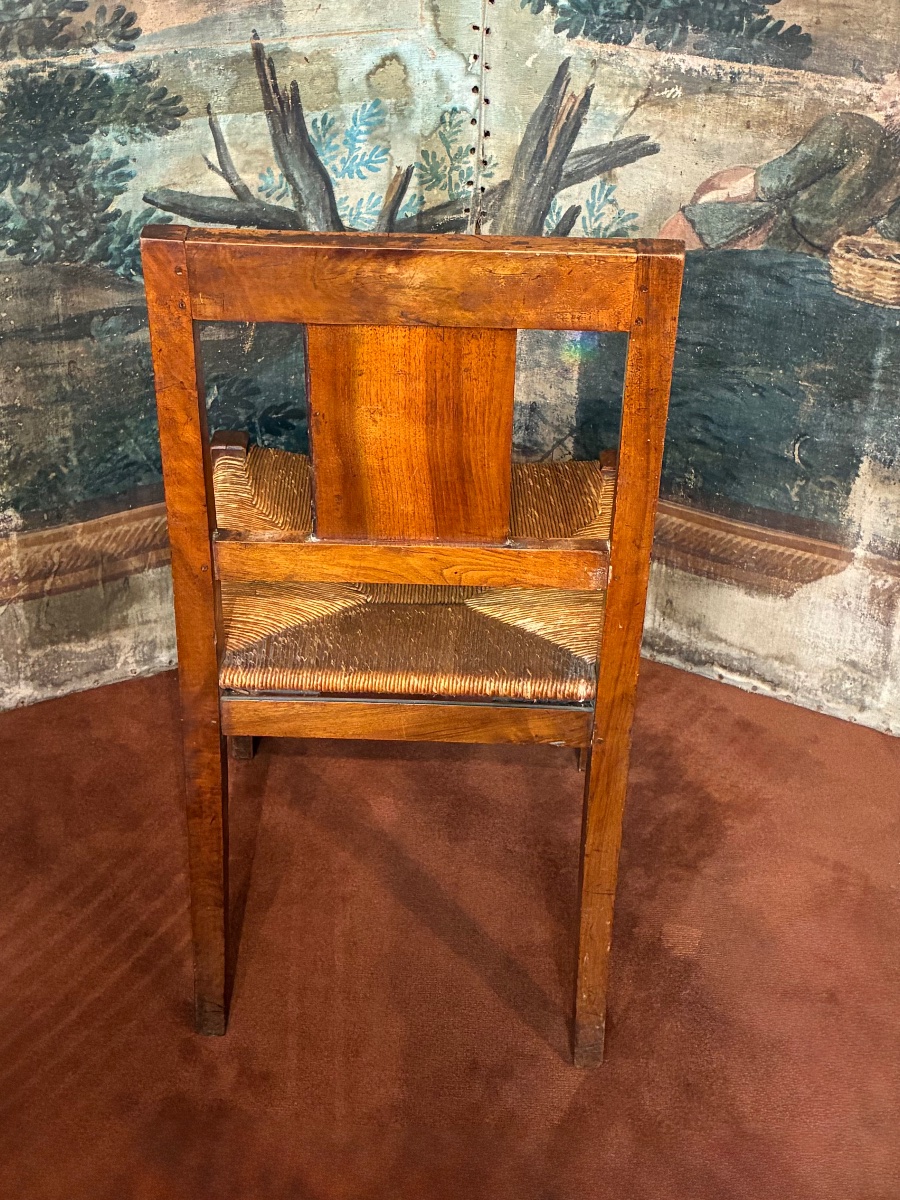 Suite de six chaises Directoire, les fables de Jean de La Fontaine-photo-3