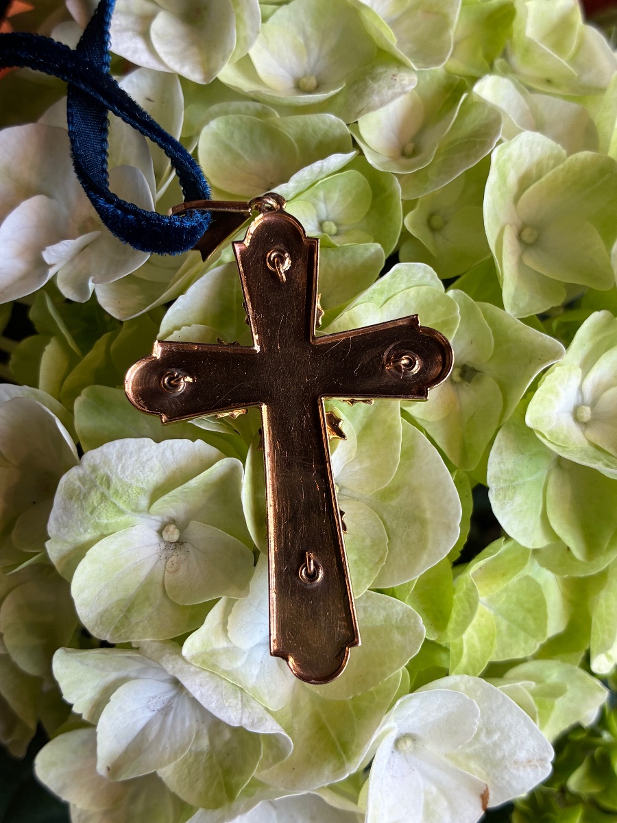 Croix à décor floral-photo-3