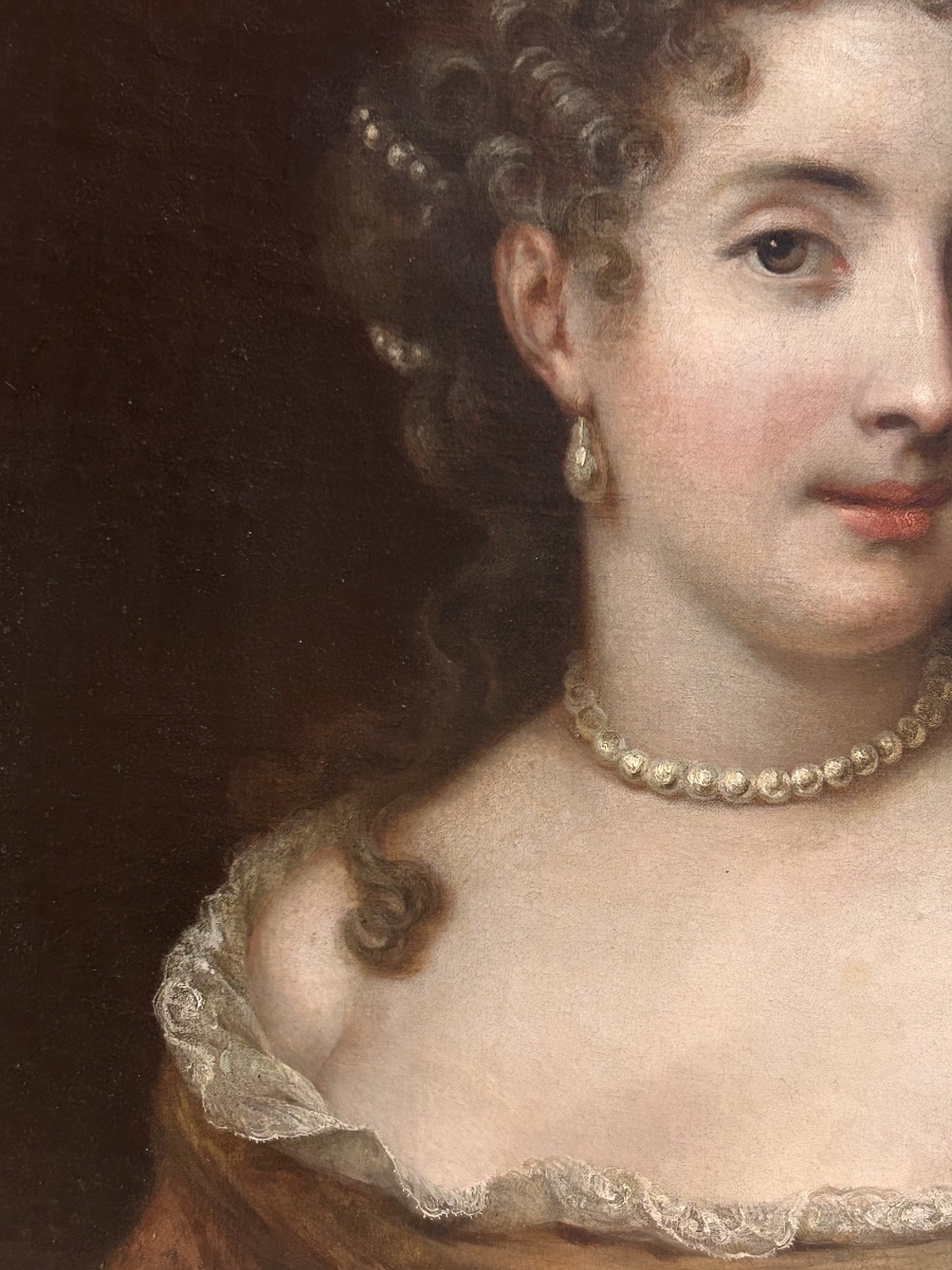 "PORTRAIT D'UNE DAME AU DIAMANT", ÉPOQUE RÉGENCE-photo-4