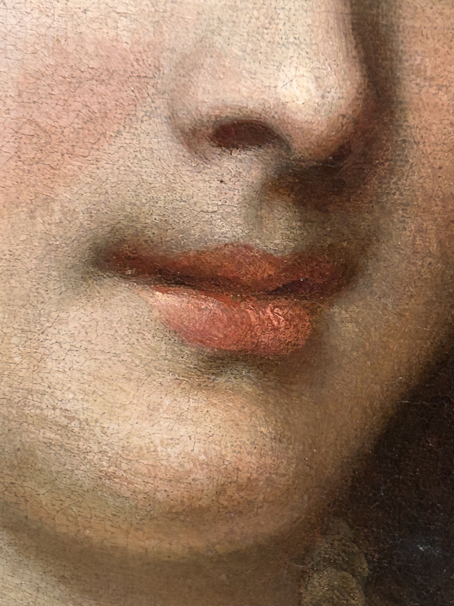 "PORTRAIT D'UNE DAME AU DIAMANT", ÉPOQUE RÉGENCE-photo-3