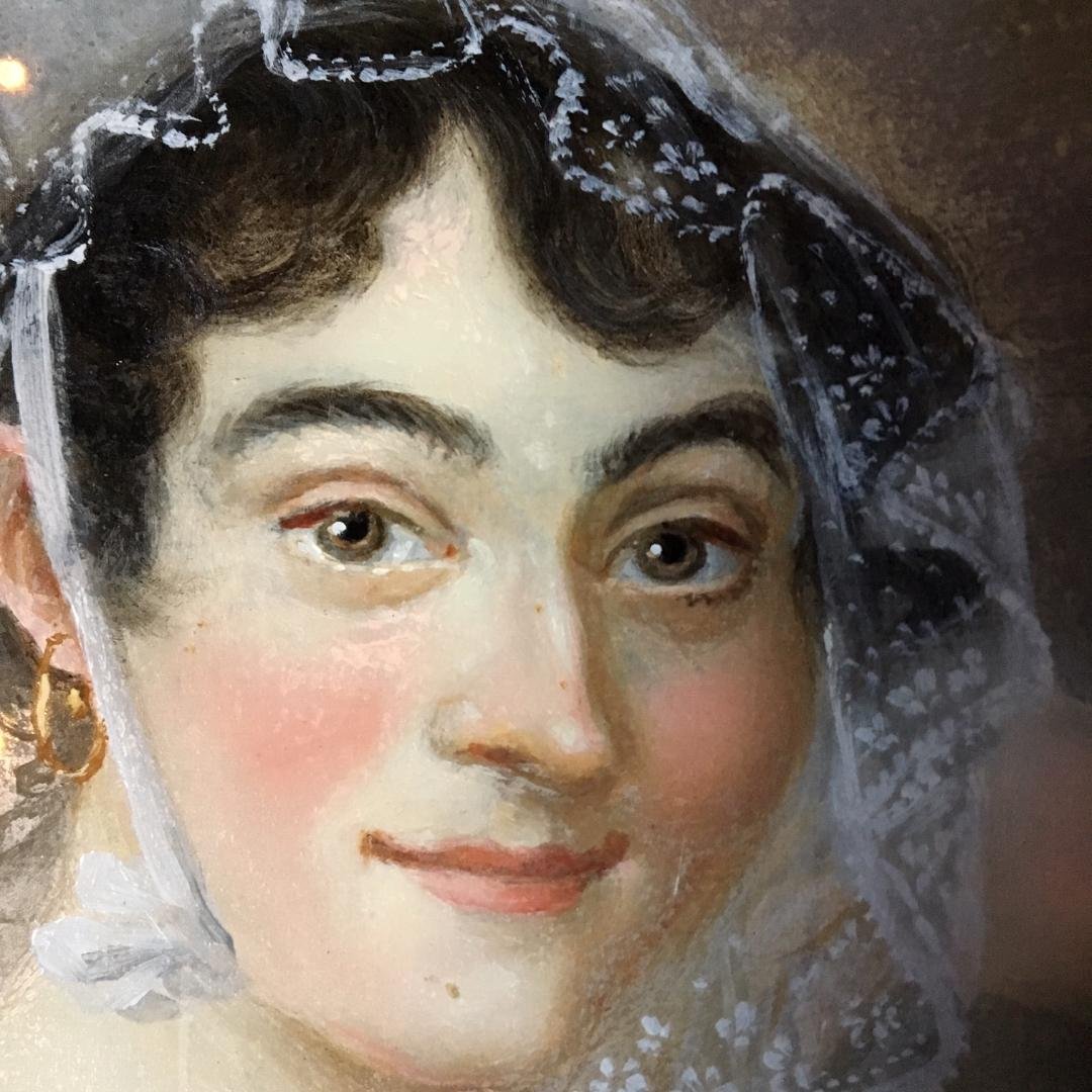 Portrait de mademoiselle Mars, fixé sous verre, 1810-photo-3