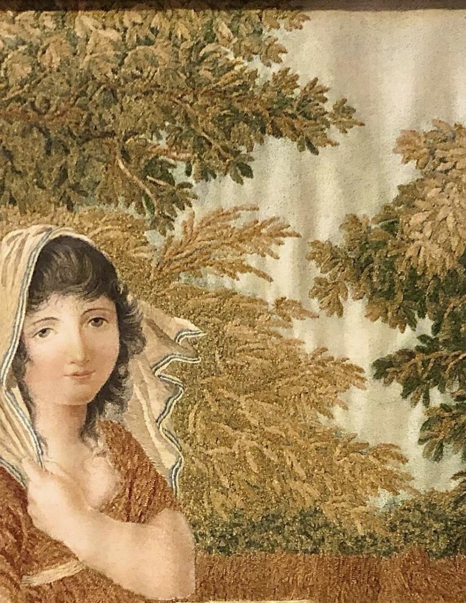 Paire de soies brodée, vers 1830-photo-7