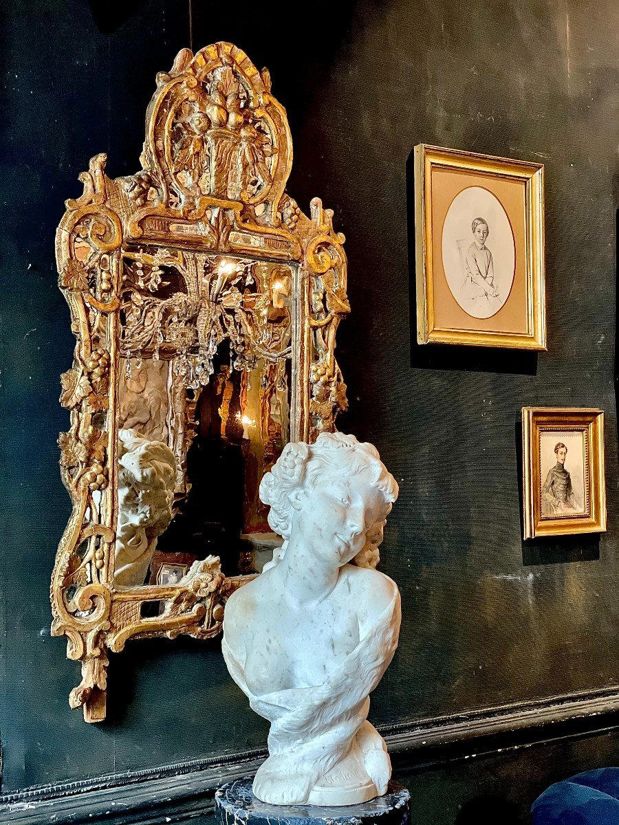 Buste en marbre, XIX siècle-photo-2