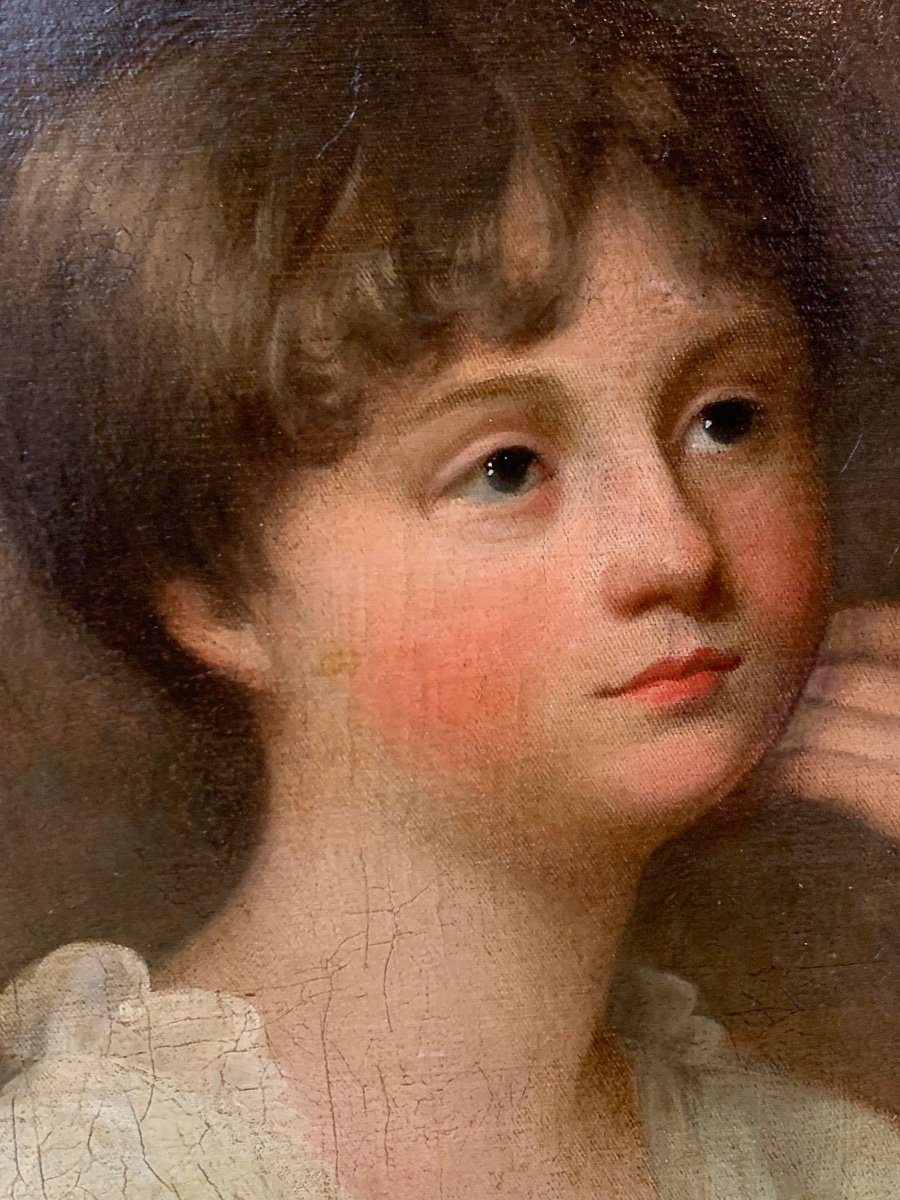 "Portrait d'une jeune fille", école Anglaise, XIX siècle -photo-4