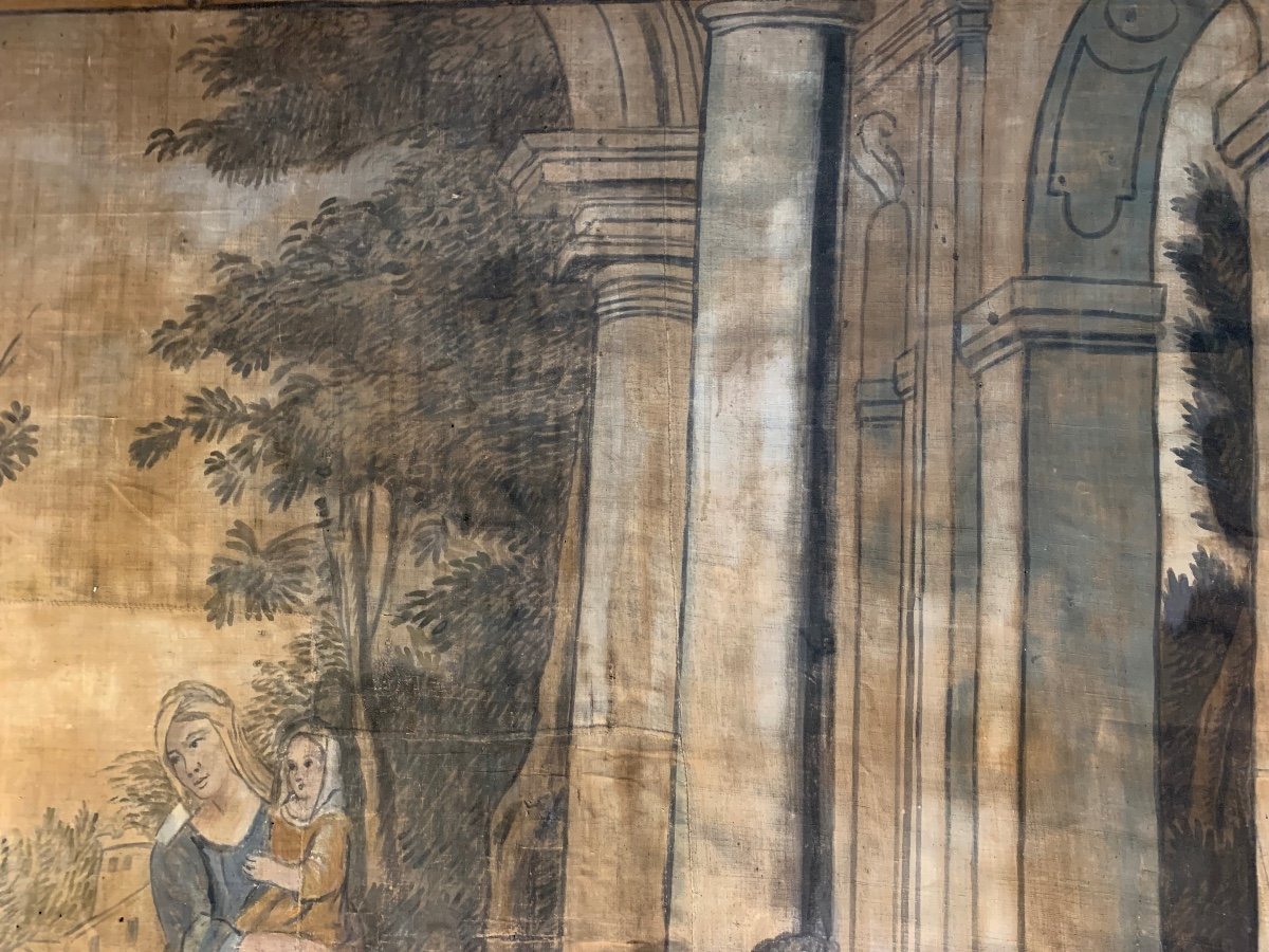 Painted Canvas, Late Eighteenth Century-photo-1