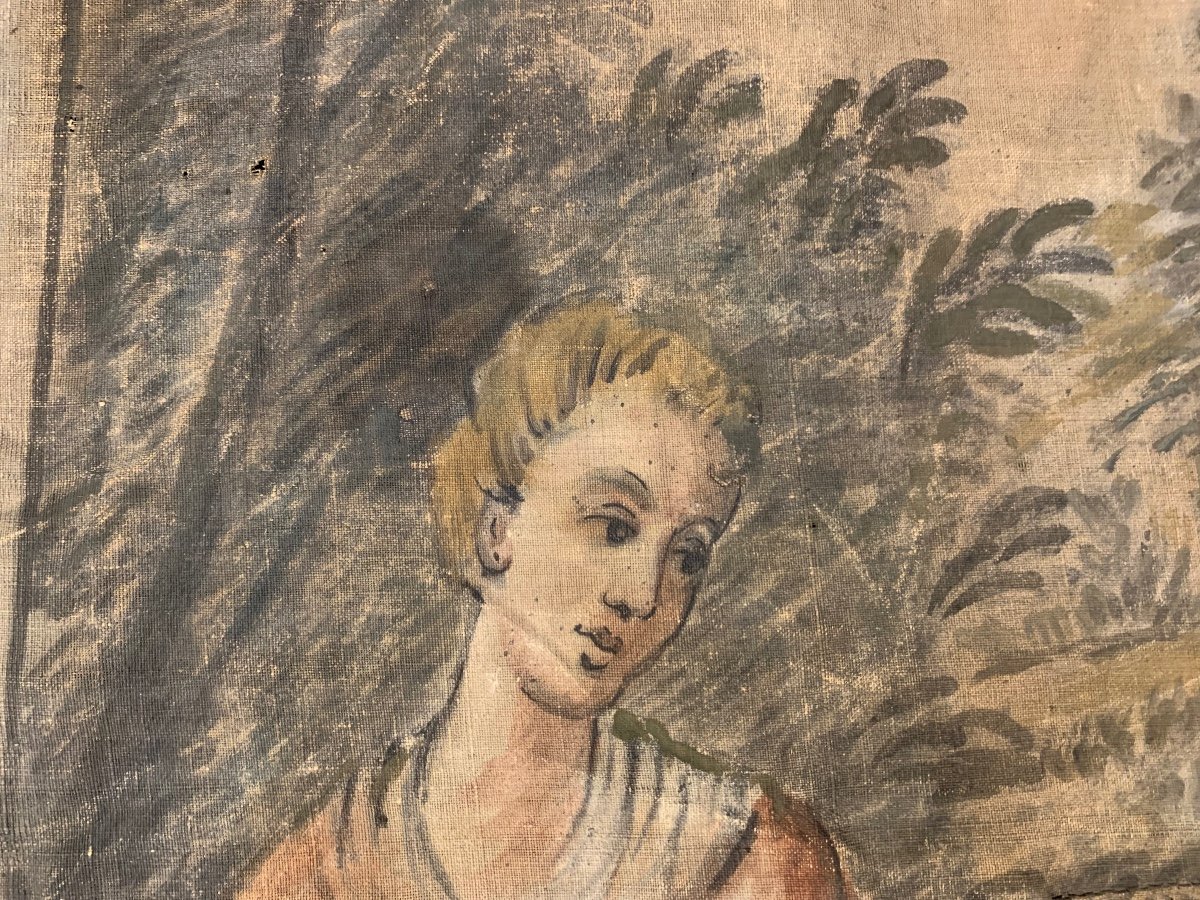 Painted Canvas, Late Eighteenth Century-photo-2