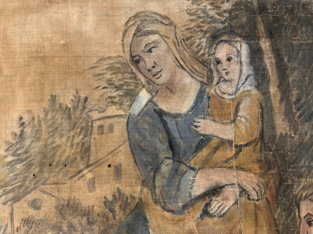 Painted Canvas, Late Eighteenth Century-photo-3