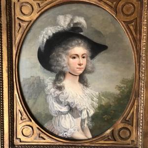 Portrait d'une femme anglaise, fin XVIII siècle