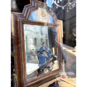 Miroir, fixé sous verre, XVIIIe siècle