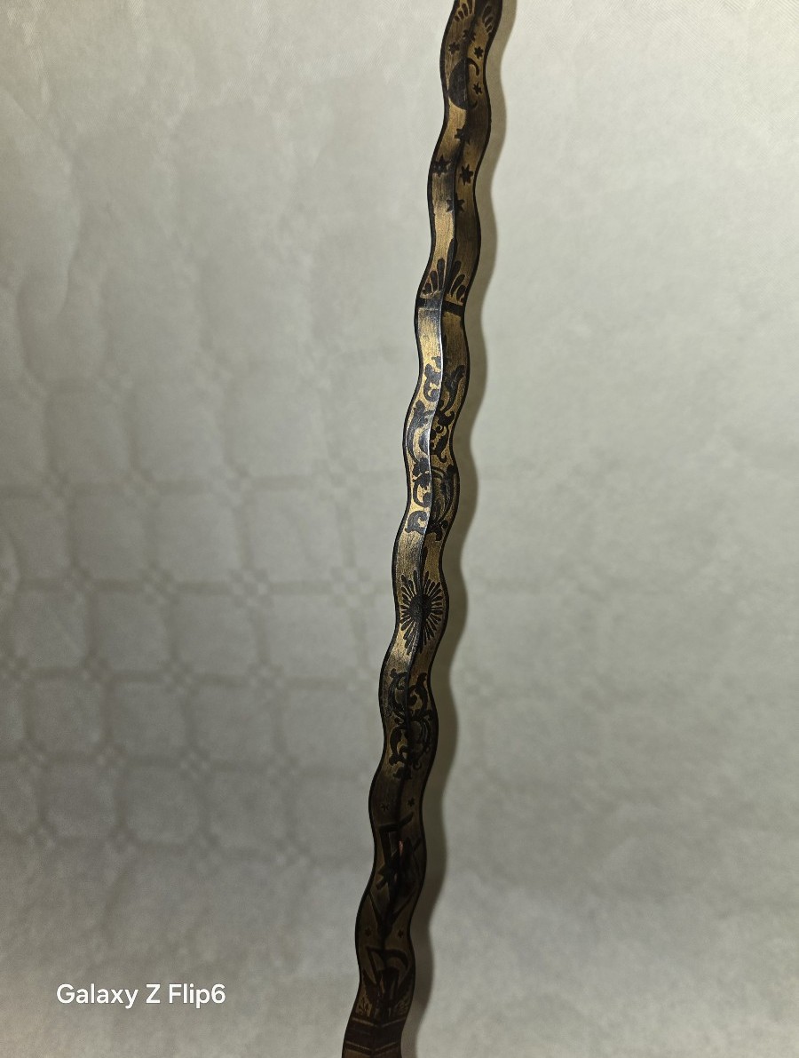 Epée Maçonnique à lame flamboyante-photo-2