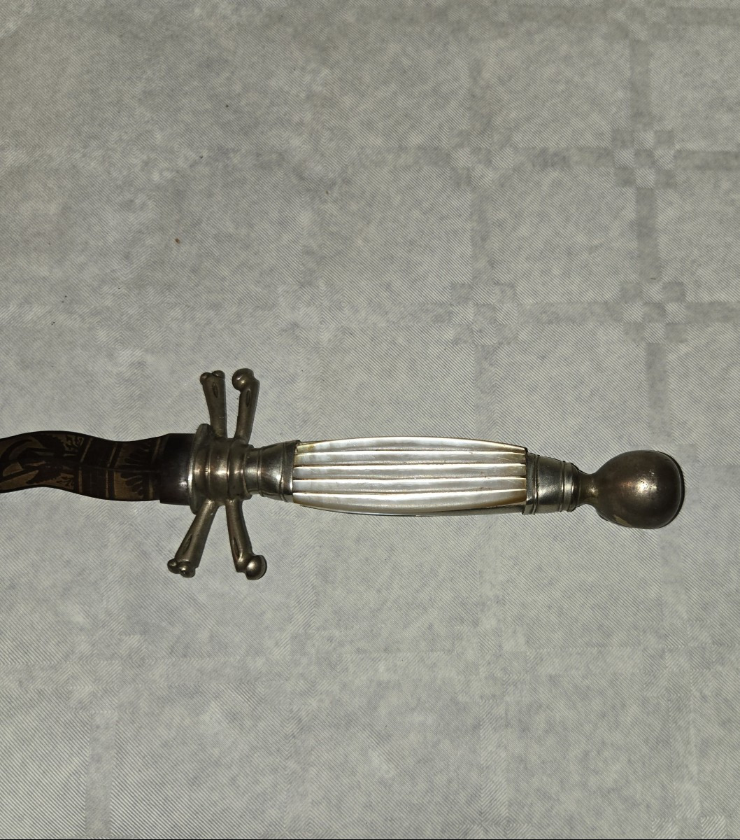 Epée Maçonnique à lame flamboyante-photo-3