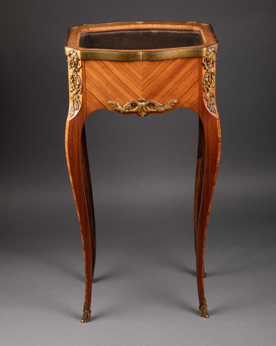 Small Rosewood Table, Napoleon III, Louis XV Style, 19th Century