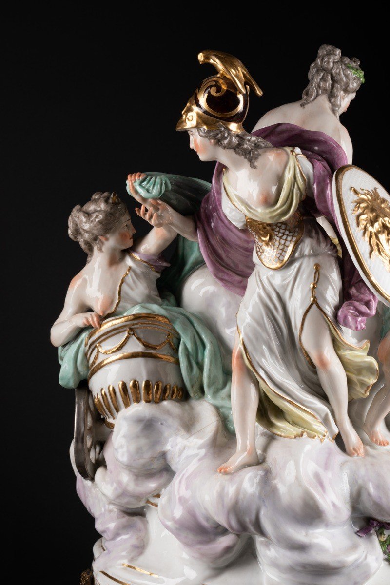 Porcelain Group On A Louis XV Style Gilt Bronze Base-photo-6