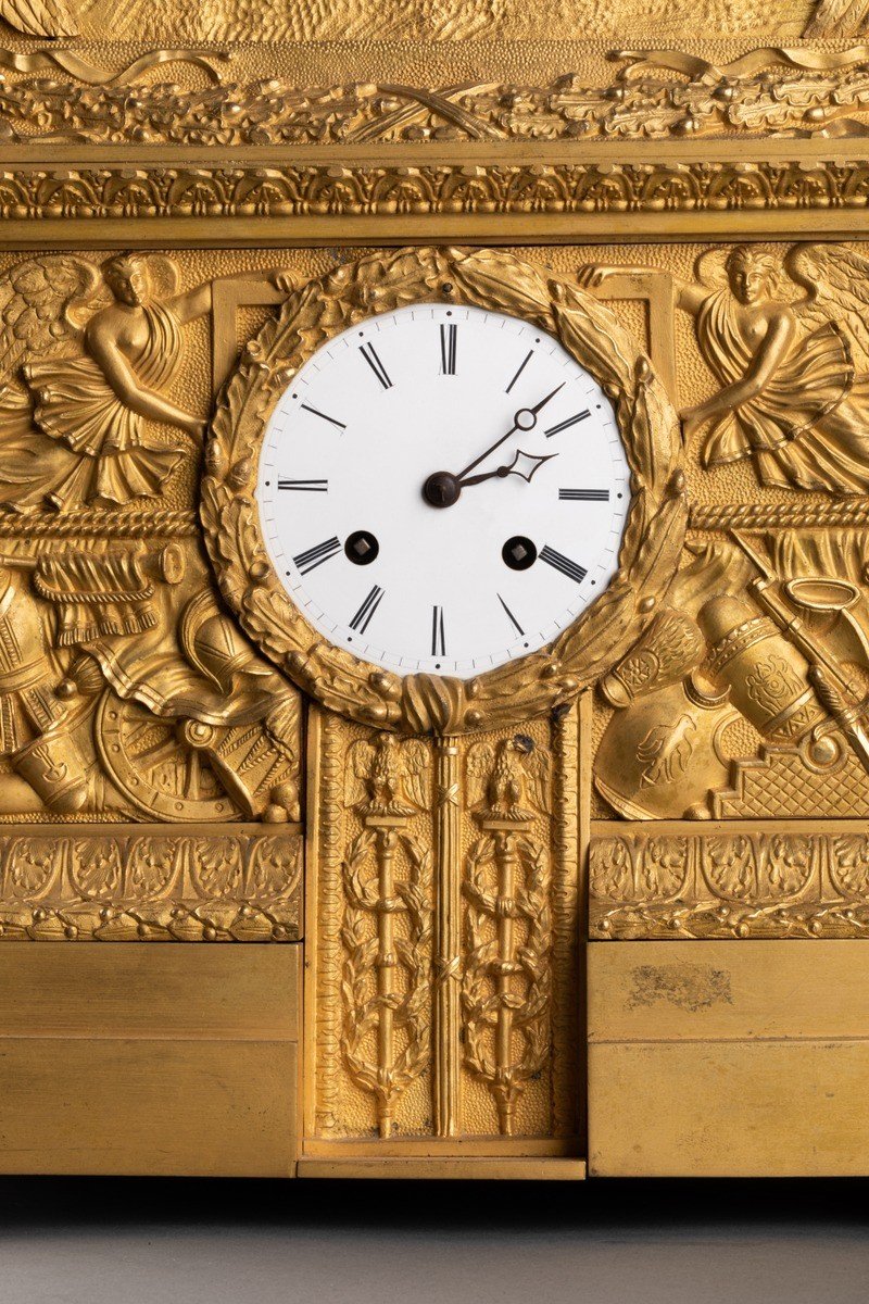 Mercury Gilt Bronze Clock Representing Napoleon France Circa 1820-photo-3