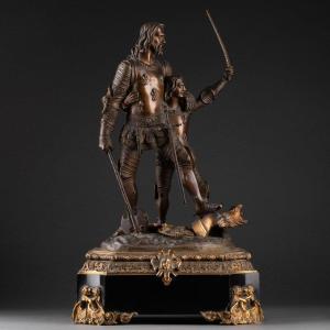 Bonze Patinated Knight With Armor 19th Century, France