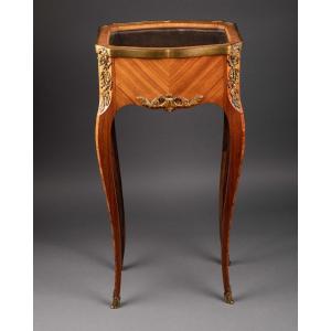 Small Rosewood Table, Napoleon III, Louis XV Style, 19th Century