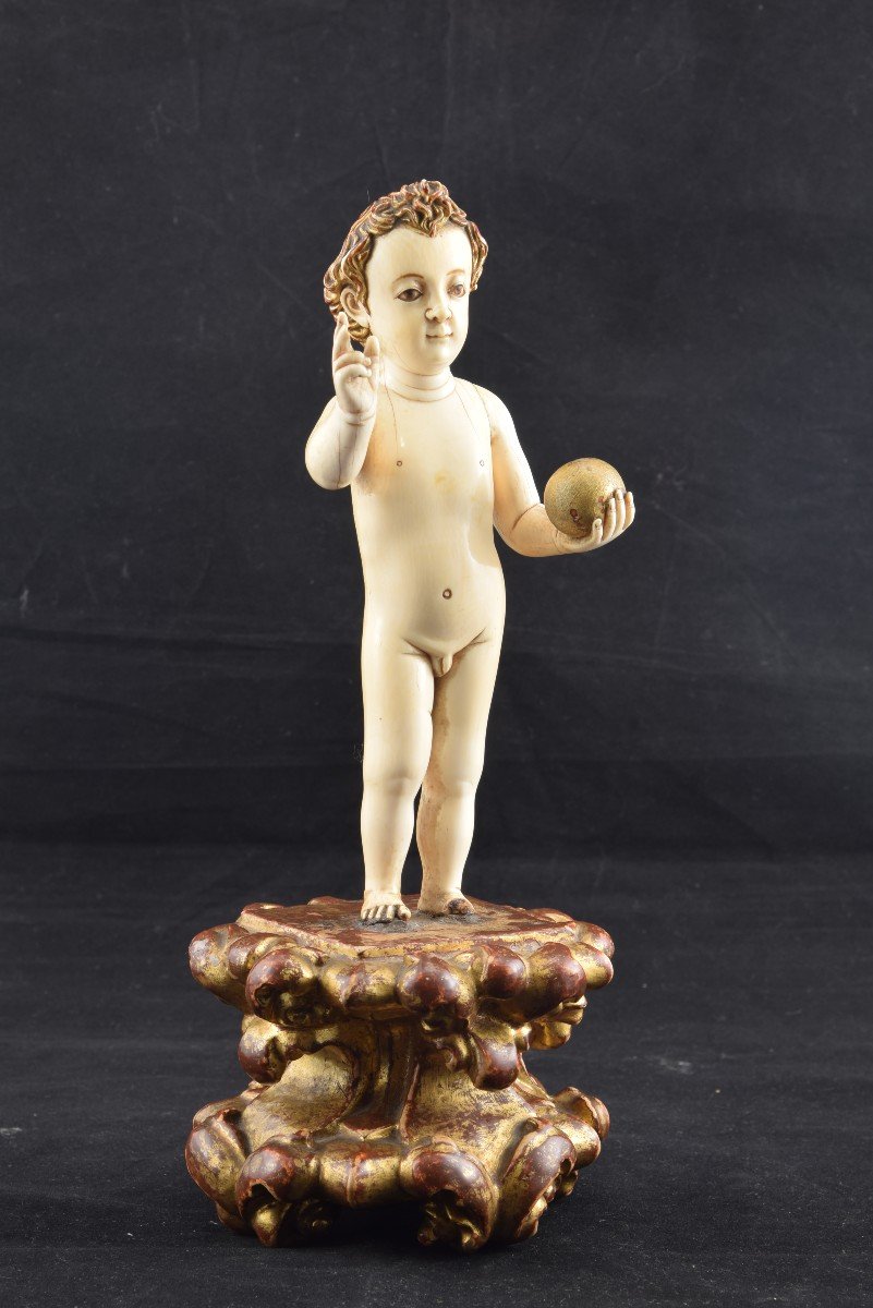 Child Jesus Of La Boule. Ivory. Hispano-philippine School, 17th Century.  -photo-2