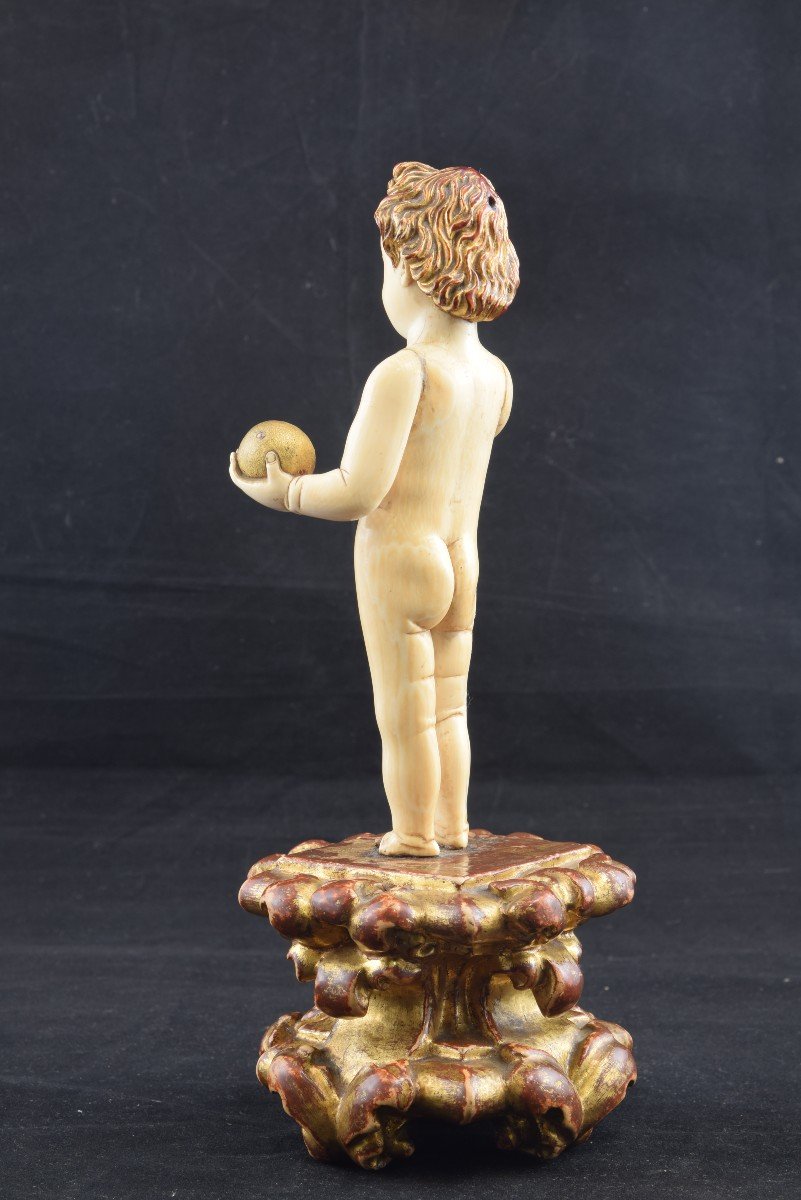 Child Jesus Of La Boule. Ivory. Hispano-philippine School, 17th Century.  -photo-4
