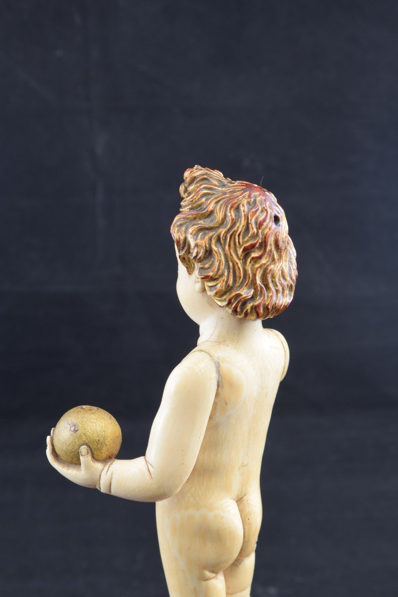 Child Jesus Of La Boule. Ivory. Hispano-philippine School, 17th Century.  -photo-3