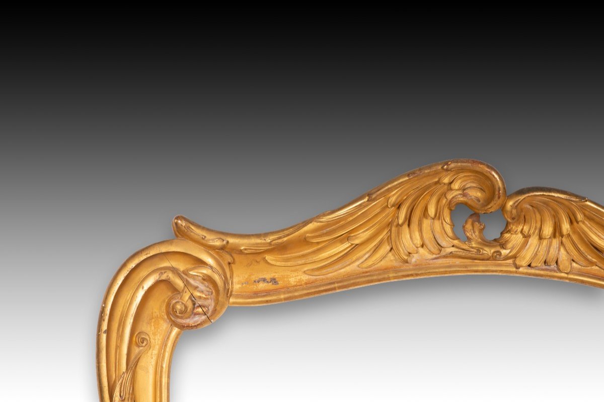 Cadre Art Nouveau Ou Moderniste. Bois Sculpté. Vers 1900. -photo-2