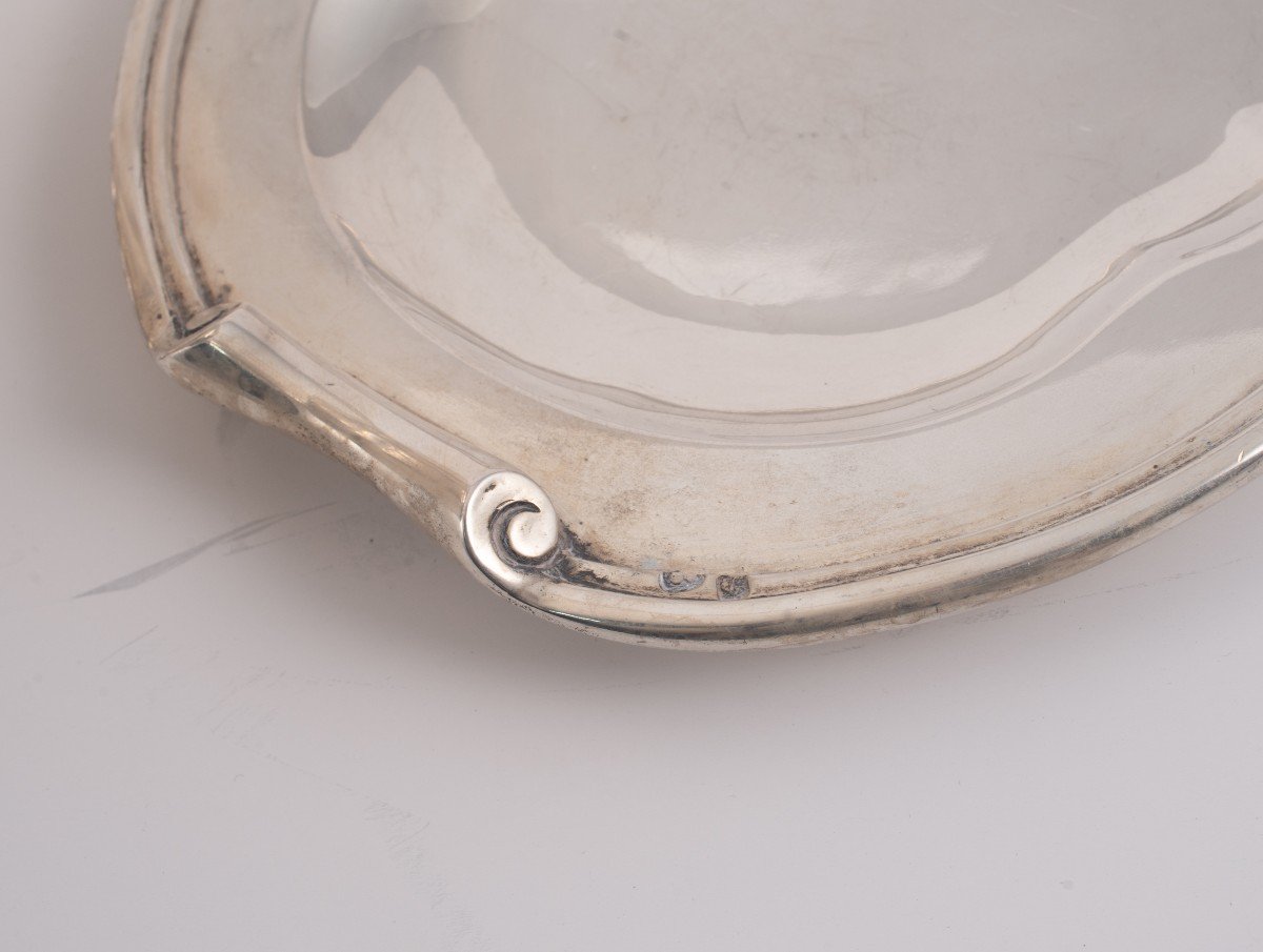 Soup Tureen With Tray. In Silver. Possibly Spain, 20th Century.  -photo-6
