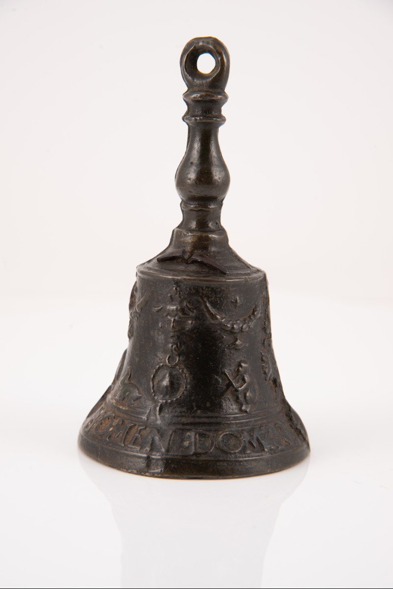 Cloche à Main Ou Cloche, « De Malinas ». Bronze. XVIe Siècle. -photo-4