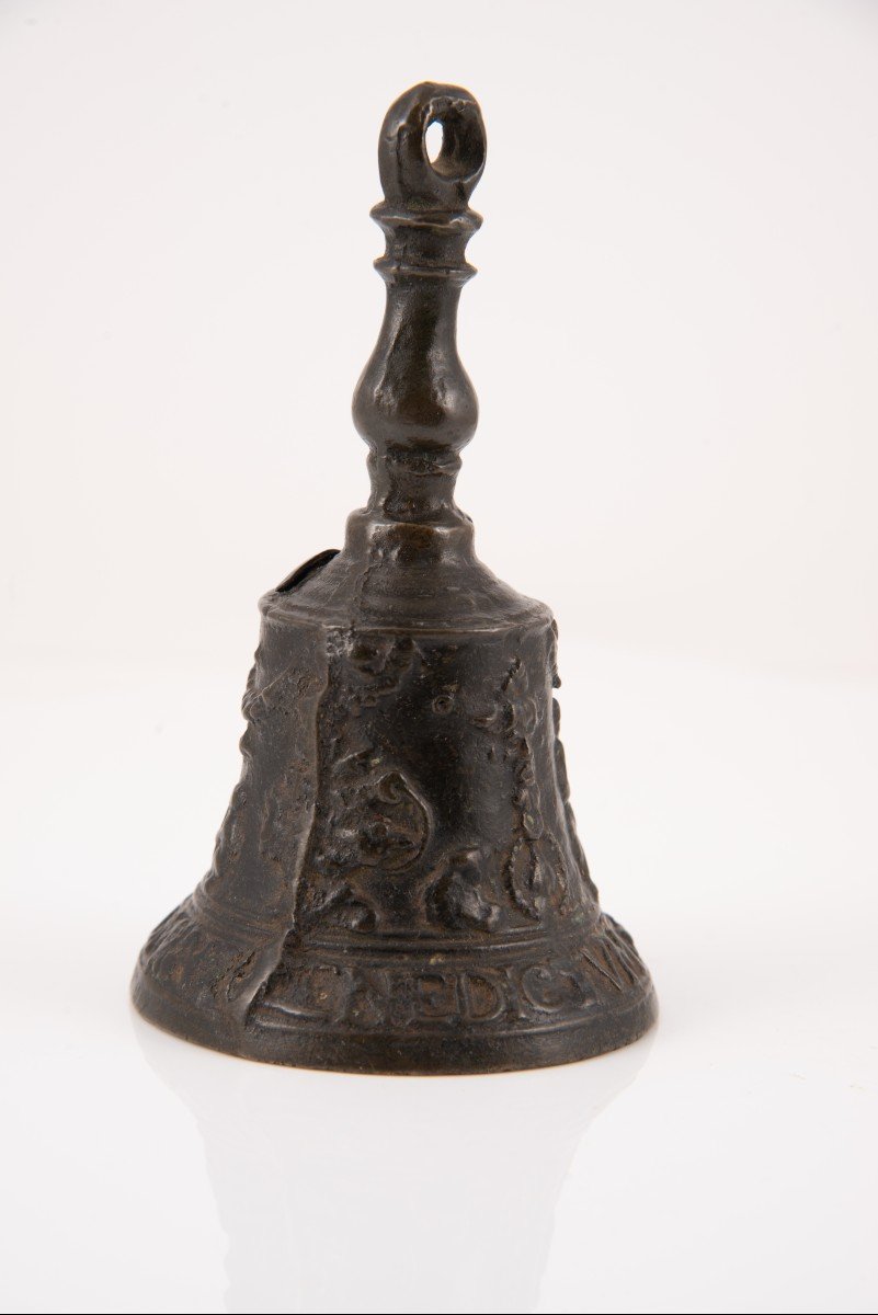 Cloche à Main Ou Cloche, « De Malinas ». Bronze. XVIe Siècle. -photo-2