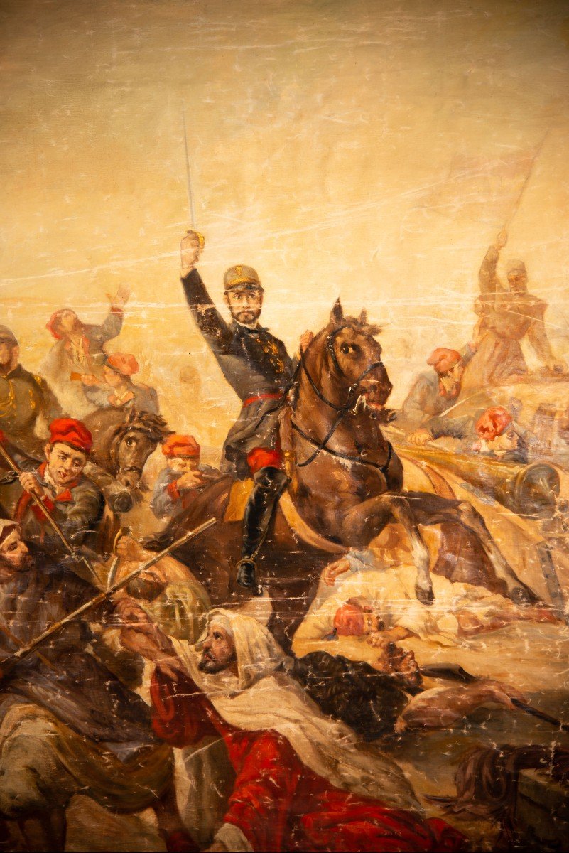 Le Général Prim à La Bataille De Tétouan.  19e Siècle, d'Après Le Modèle De Sans Cabot.-photo-2