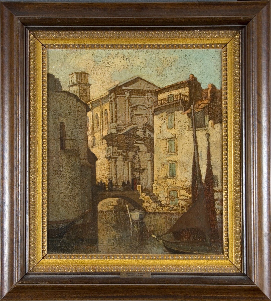Pair Of Urban Views. “venice”. Marianne Lucy Le Poer Trench (england, 1888-1940). -photo-2