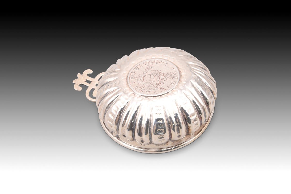 Verre à Dégustation De Vin. Argent. Mg, Espagne, 20e Siècle. -photo-3