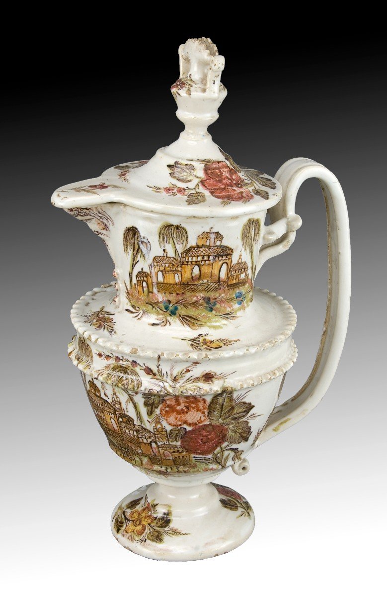 Cruche De Villafeliche, Aragon, XVIIIe Siècle. Céramique émaillée. 