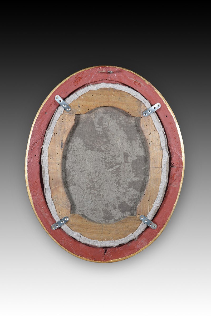 Bouclier Héraldique. Huile Sur Toile. Torres, A. école Espagnole, 1856. -photo-4