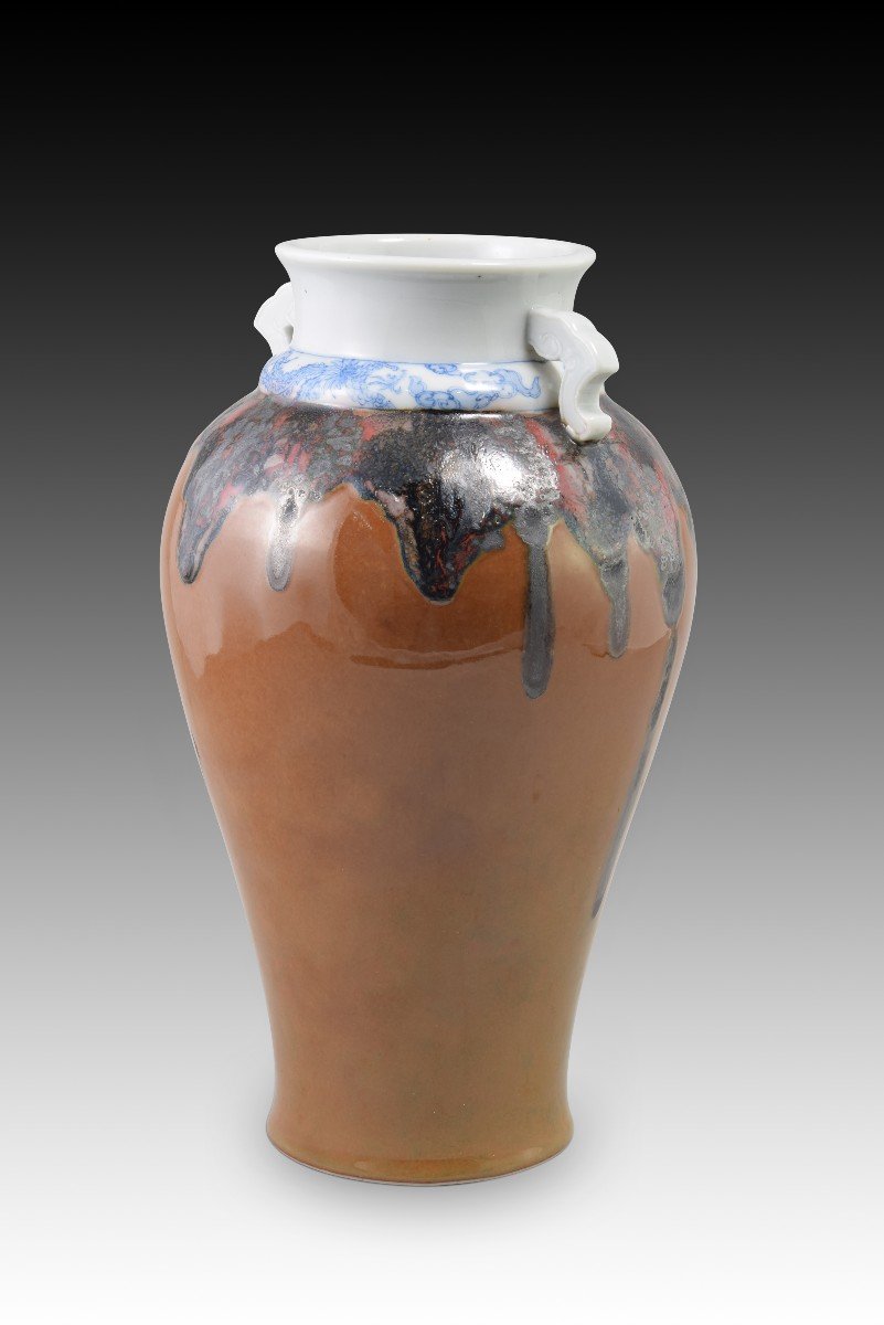 Vase Balustre. Porcelaine. Période Taisho, Japon, 1912-1926. -photo-4