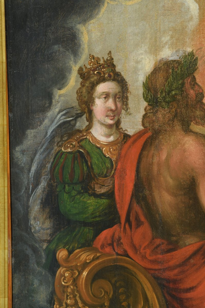 Circle Of Corte, Juan De La . “the Marriage Of Thetis And Peleus.” Oil On Canvas.-photo-3