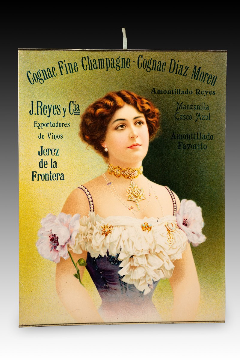 Affiche Publicitaire, Reyes Y Cía, Exportateurs De Vin, Jerez De La Frontera (...). 