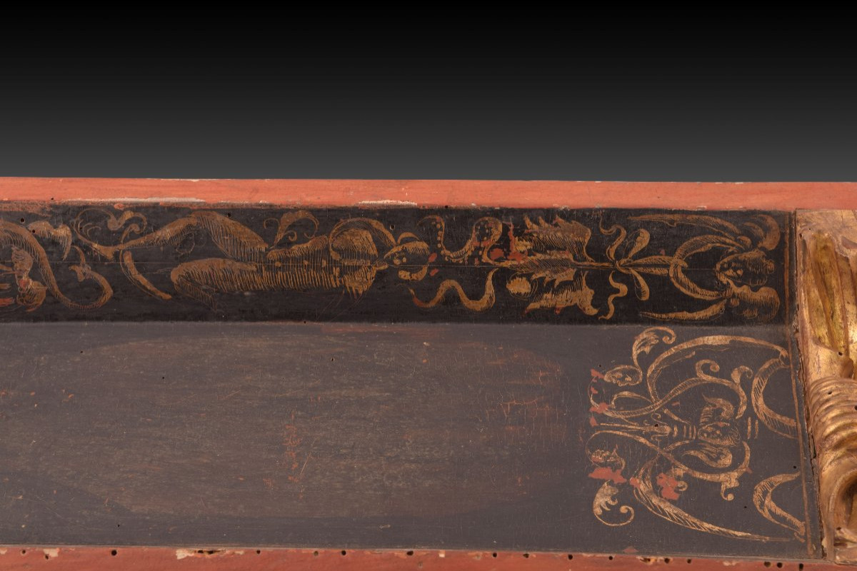 Niche. Bois Sculpté Et Polychrome. XVIe Siècle. -photo-2