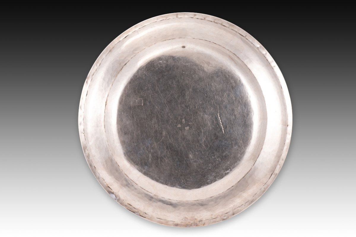  Plate. Silver In Its Color. Madrid, Spain, 1731-1738.   -photo-3