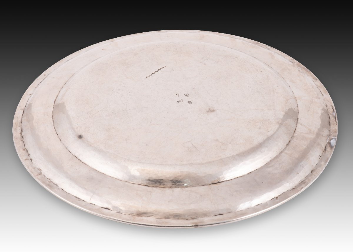  Plate. Silver In Its Color. Madrid, Spain, 1731-1738.   -photo-4