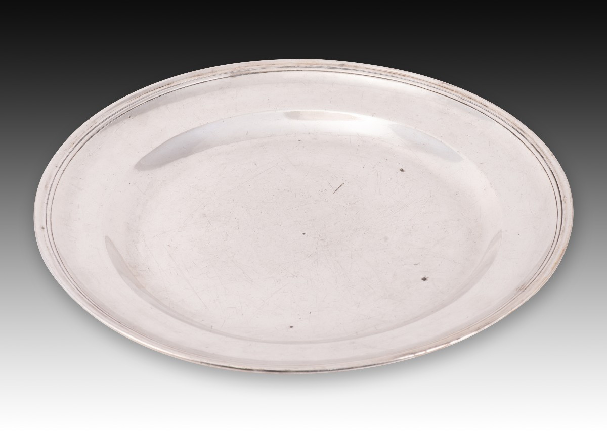  Plate. Silver In Its Color. Madrid, Spain, 1731-1738.   