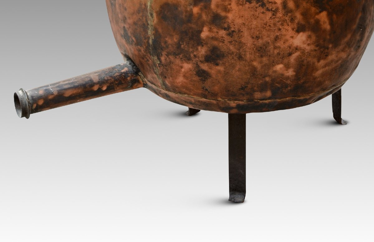 Still. Iron And Copper Trivet. 19th Century. -photo-4