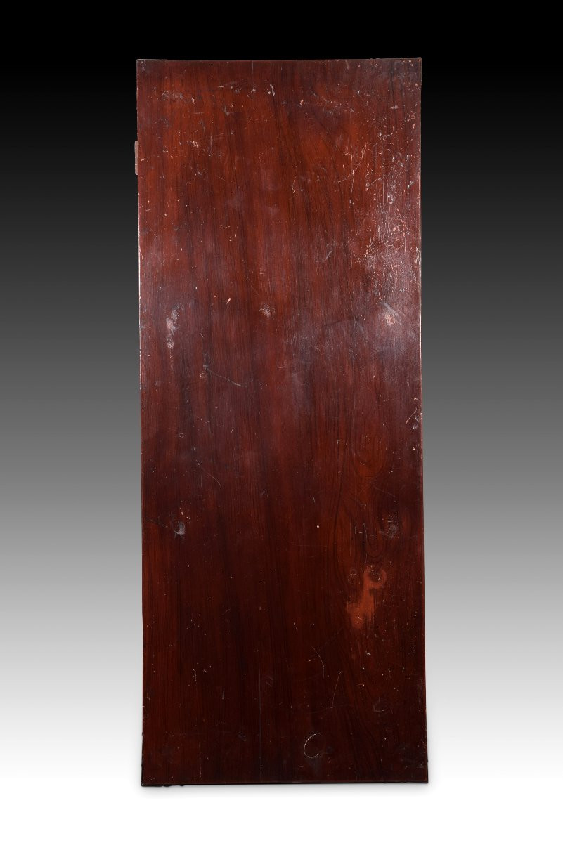 Bargueñera Table With Solomonic Legs. Pine And Beech Wood, Iron. 18th Century. -photo-1