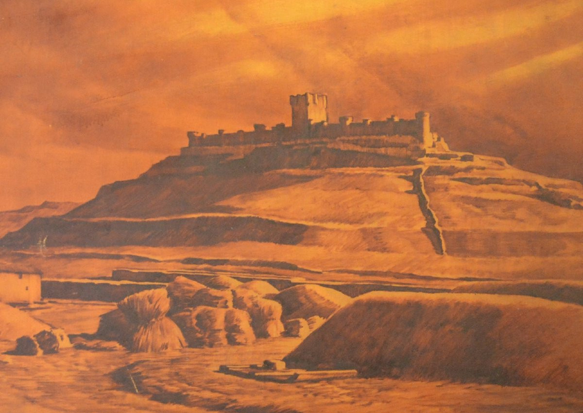 “rural Scene, Peñafiel”. Oil On Canvas. José María “castilviejo”-photo-2