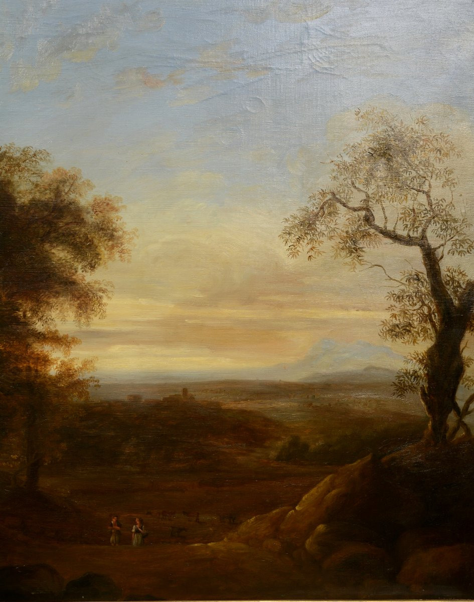 Landscapes, Xalapa, Mexico. Pair Of Oil Paintings On Canvas. Spanish School, Circa 1840. -photo-1