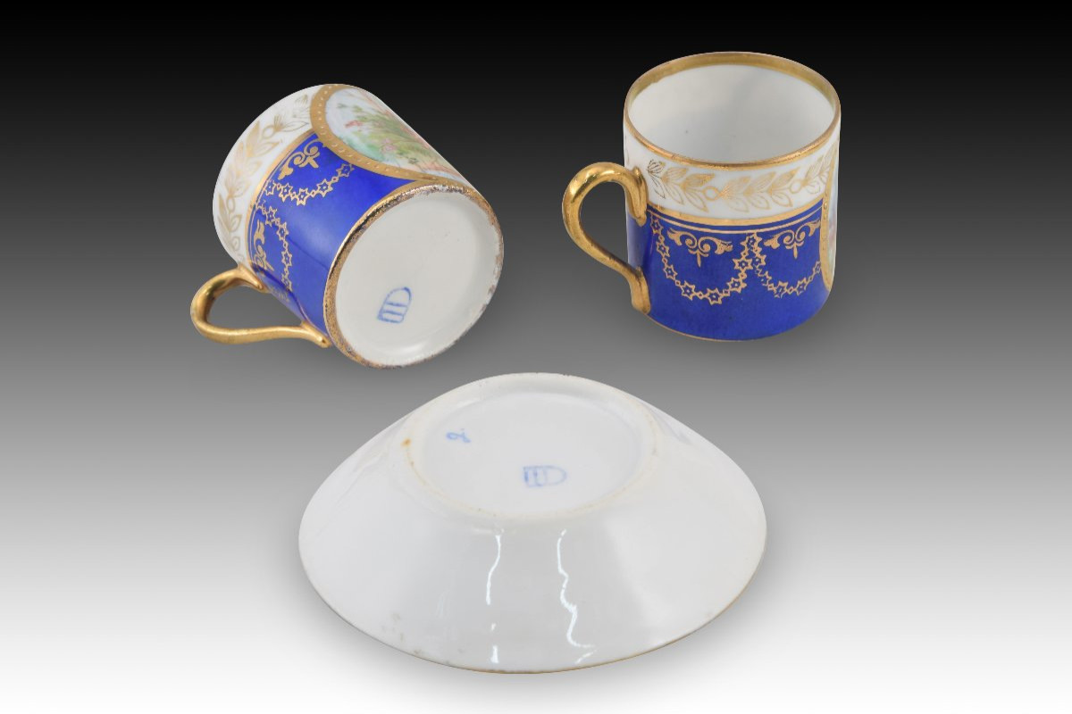 Coffee Set. Enameled Porcelain. Royal Vienna, Austria, Early 20th Century. -photo-4