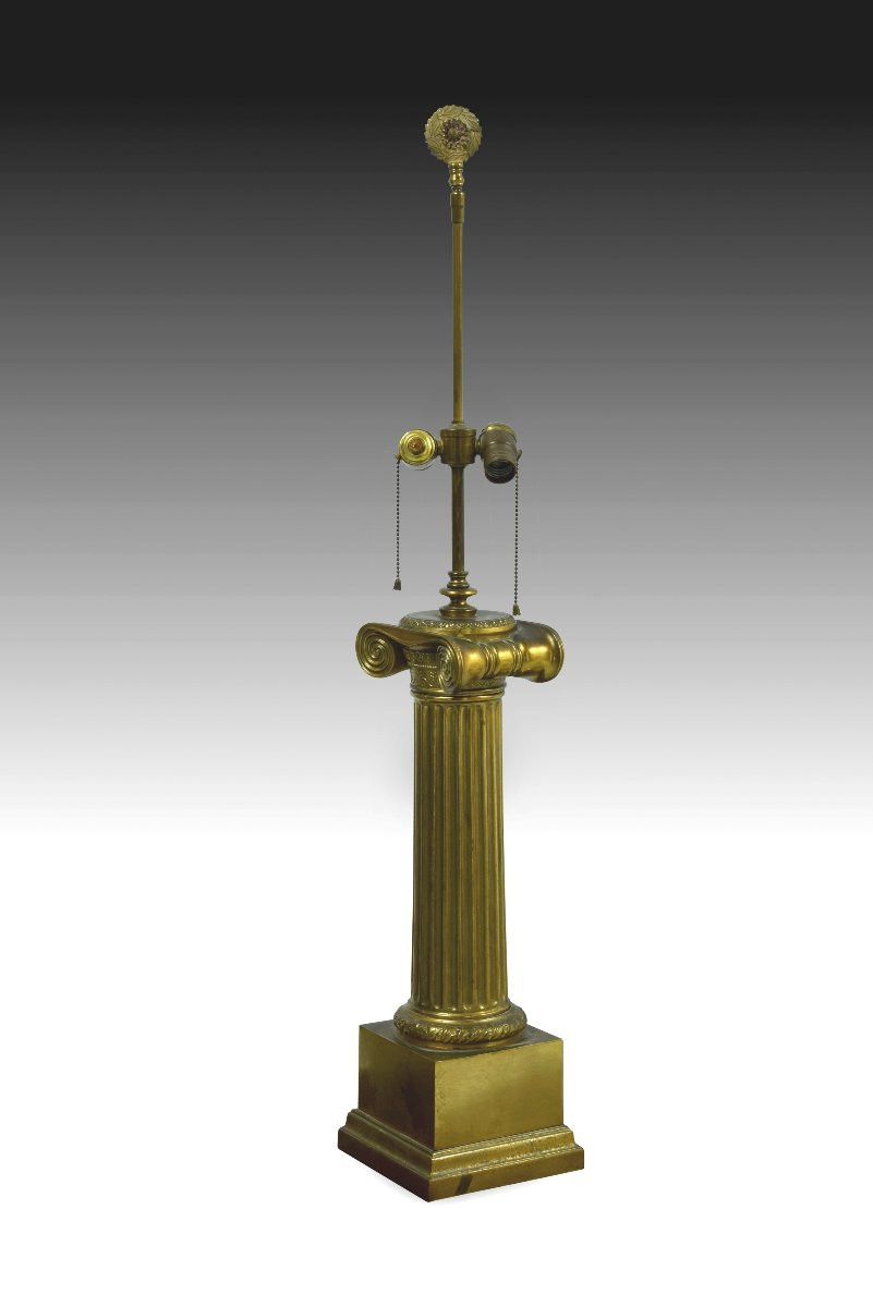 Lampe à poser. Bronze doré. Westwood Industries Inc, New York, États-Unis. Vers le milieu du XX-photo-3