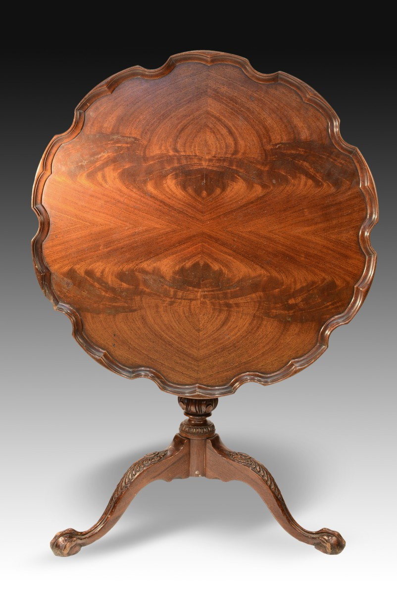  George II Style Mahogany Folding Side Table, Usa (america), Circa 1860. 