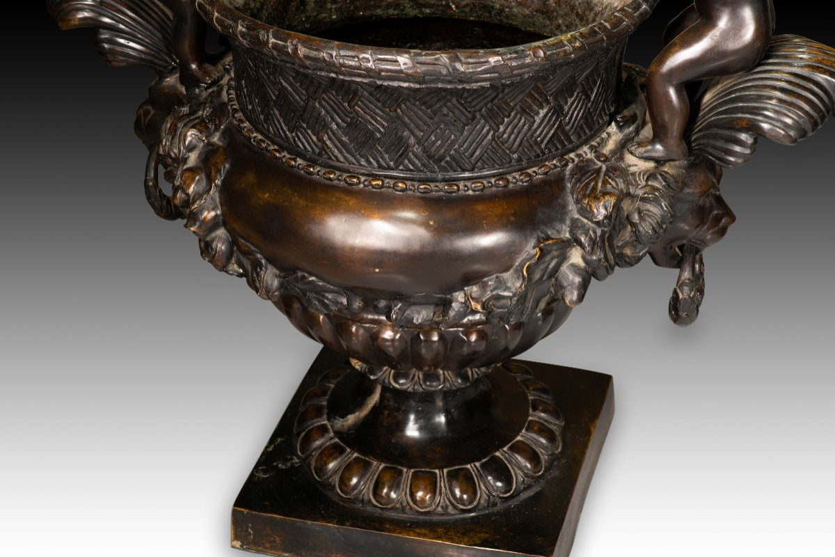  Paire De Coupes. Bronze. 20e Siècle, d'Après Claude Ballin l'Ancien. -photo-2