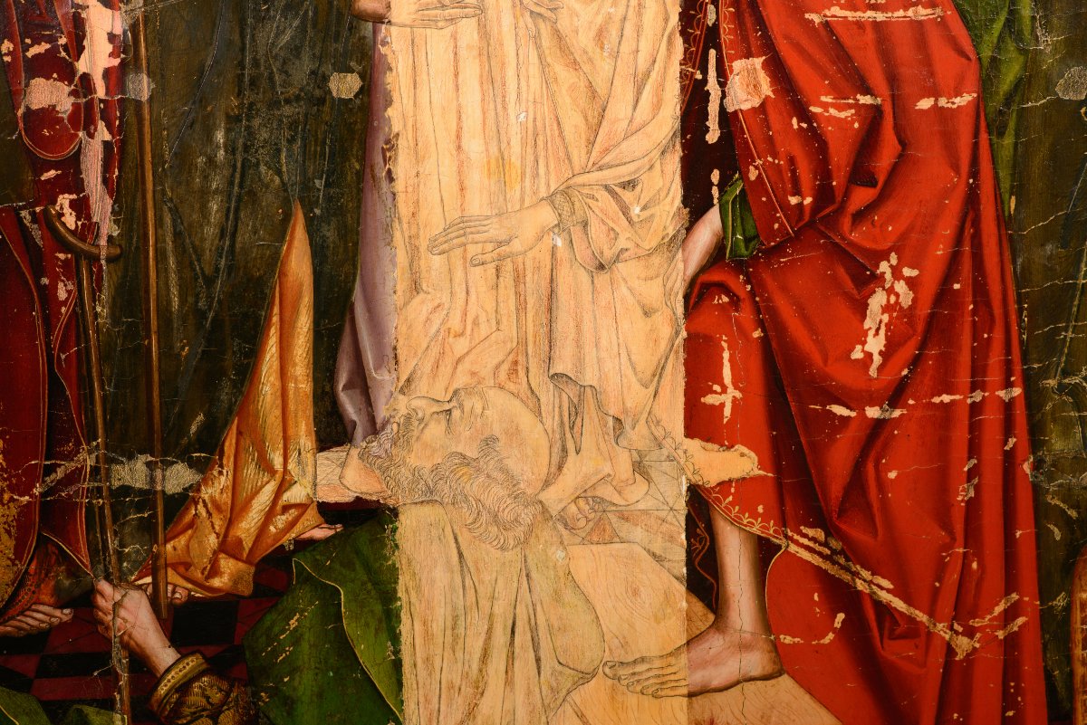  Guérison Du Paralytique. Huile Sur Panneau. école Castillane, XVIe Siècle.-photo-3