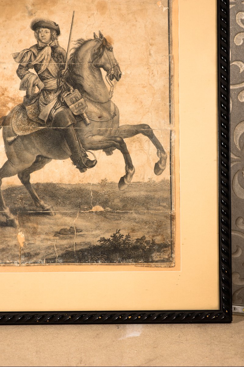 Grand Dauphin, Louis de France, fils de Louis XIV. Gravure encadrée. BAZIN, Nicolas-photo-3